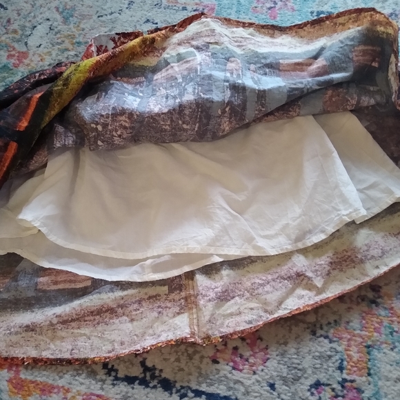 NWOT MODCLOTH fall leaves 💯 cotton fit and flare skirt - Picture 6 of 12